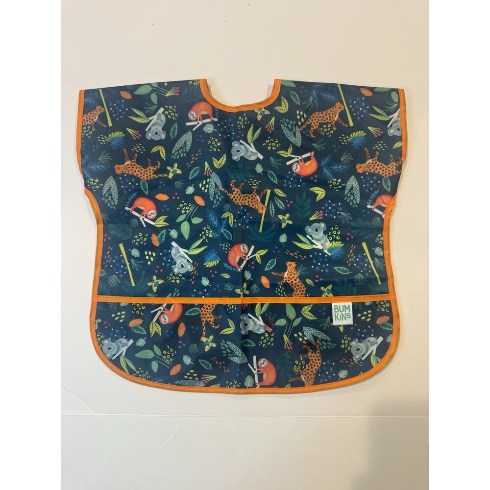 Bumkins Sleeved Bib Set 2 Waterproof Toddler Feeding Art Smock - Picture 4 of 9